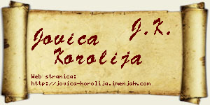 Jovica Korolija vizit kartica